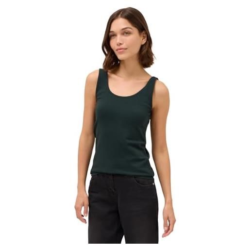 Cecil basic top in tinta unita ink green m