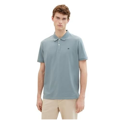 TOM TAILOR polo basic piqué, uomo, nero (black 29999), l