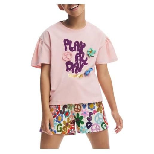 Desigual ts_happy, 3035 pink stick, 11/12