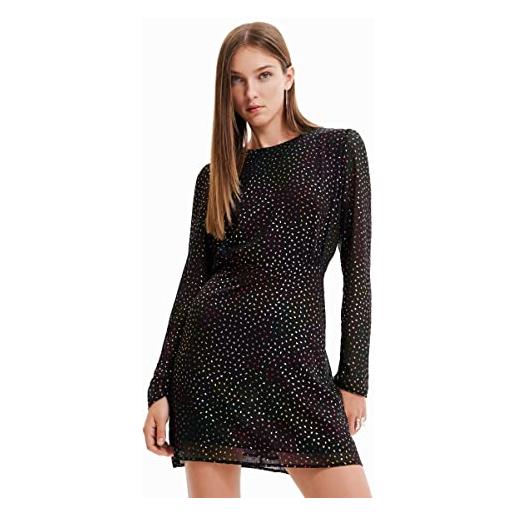 Desigual vest_lensy 2000 black abito casual, nero, s donna