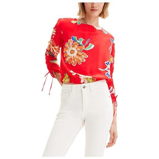 Desigual blus_landi 3000 blouse, colore: rosso, xs donna