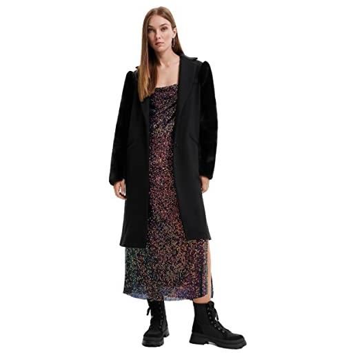 Desigual abrig_maravillas, 2000 black, cappotto da donna, black, m