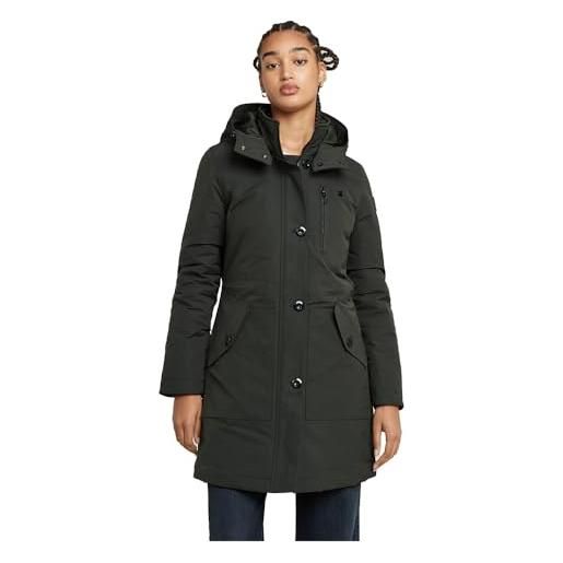 G-STAR donna vodan padded hooded slim parka, grigio (asfalt d26404-d908-995), xs