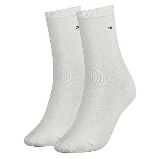Tommy Hilfiger classic, calzini donna, bianco 1ma, 35-38 (pacco da 2)