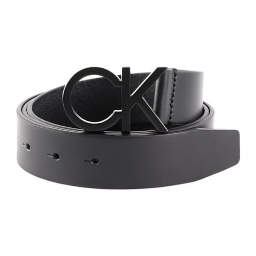 Calvin Klein uomo cintura ck buckle belt 3.5 cm cintura in pelle, nero (black), 100 cm