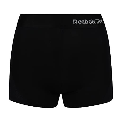 Reebok donna, pantaloncini sportivi, nero, xs