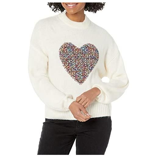 Desigual jers_cory 1000 bianco maglione, xl donna