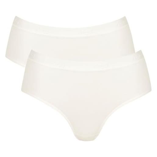 Sloggi donna go casual midi 2p, silk bianco, l