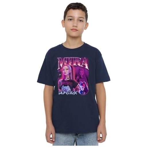 KPop Demon Hunters k-pop demon hunters - huntrix huntr/x mira bootleg kids t shirt, black, 3-4