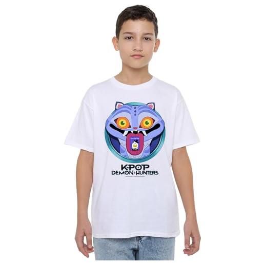 KPop Demon Hunters k-pop demon hunters - cartoon derpy save the date kids t shirt, white, 9-11