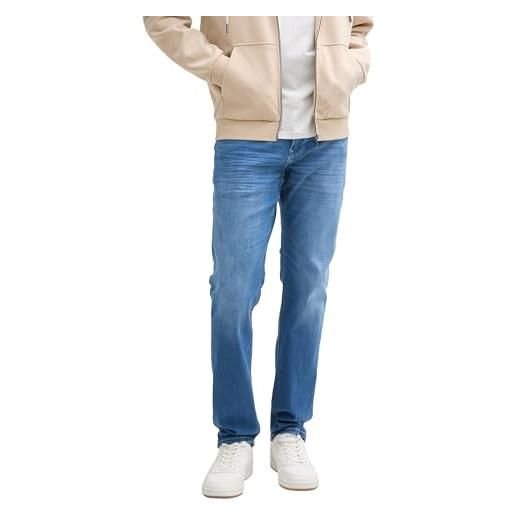 TOM TAILOR Denim 1045758 jeans aedan straight, 10150-bright blue denim, 32w x 34l uomo