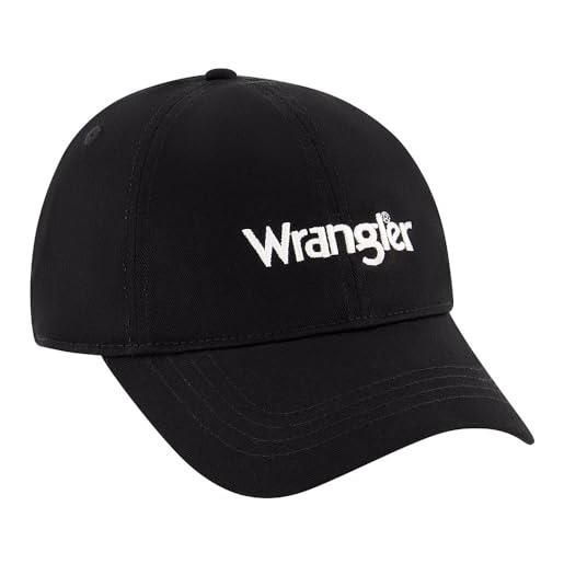 Wrangler logo cap cappellino da baseball, nero, taglia unica unisex-adulto