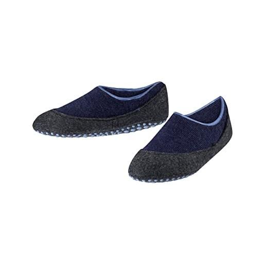 FALKE cosy slipper k hp lana con suola in gomma 1 paio, calze da casa , blu darkblue 6681, 37-38