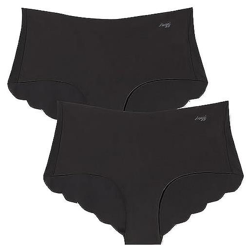 Sloggi donna zero microfibre 2.0 h short 2p, nero, l
