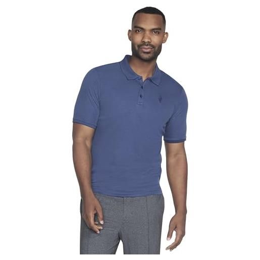 Skechers polo off duty, true navy, s uomo