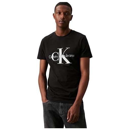 Calvin Klein Jeans calvin klein core monologo slim tee j30j320935 magliette a maniche corte, bianco (bright white), l uomo