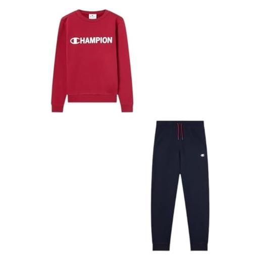 Champion legacy boys abito girocollo, rosso, xs bambini e ragazzi