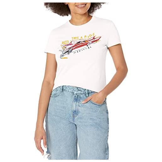 Desigual ts_cadillac 1000 t-shirt, bianco, m donna