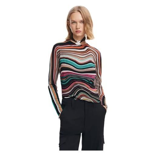 Desigual maglione da donna flat knit thin gauge felpa, materiale finitura: , s