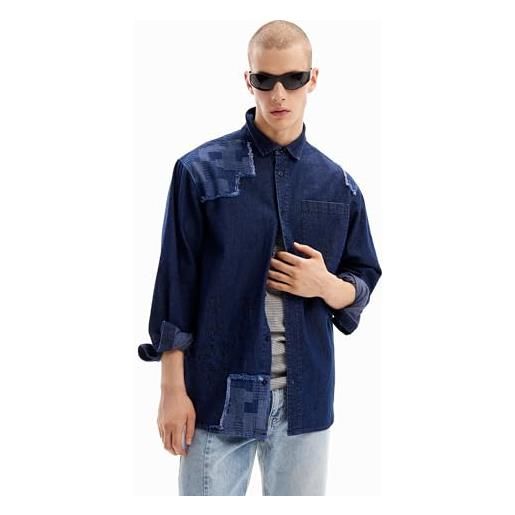 Desigual man template, 5008 denim dark blue, xxl, blu, xxl