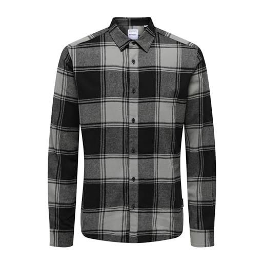 Only & sons ls checked shirt onsgudmund-maglietta a quadretti noos, grifone, xs uomo