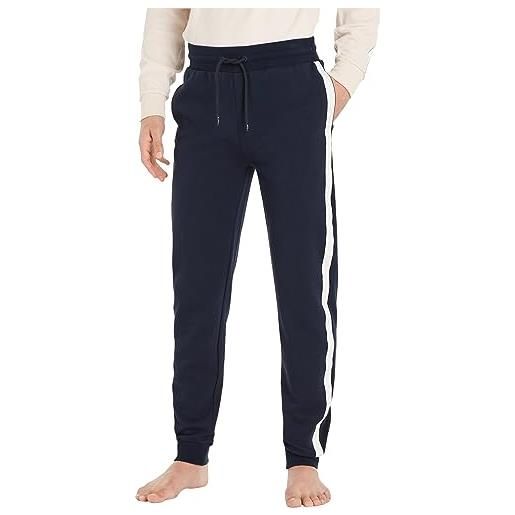 Tommy Hilfiger pantaloni da jogging uomo cotone, blu (desert sky), m