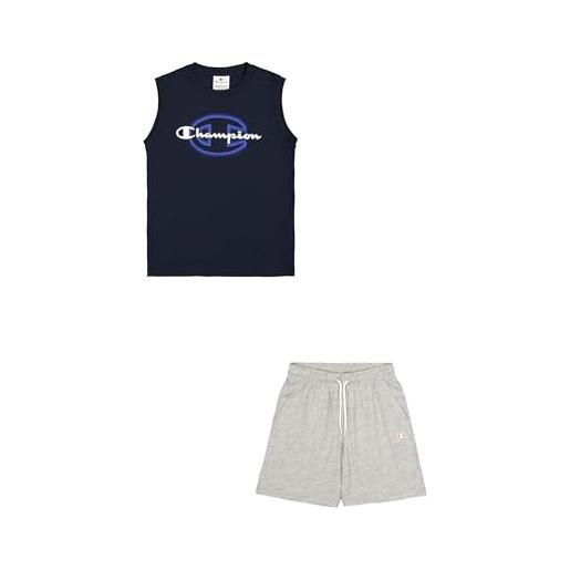 Champion set girocollo senza maniche legacy graphic da bambino, blu (bs501), 13-14 years