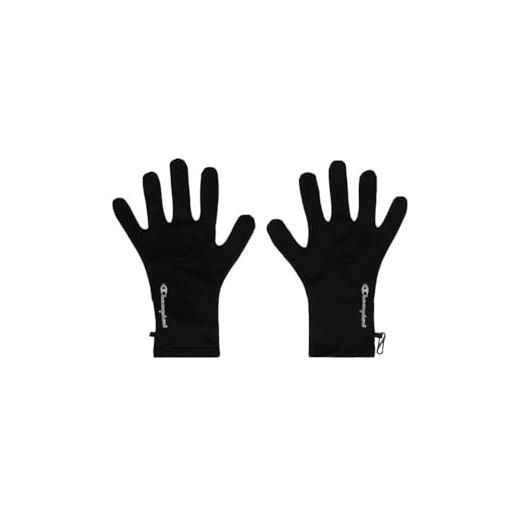 Champion athletic accessories (806056) - modern sport technical script logo guanti invernali, nero, m unisex - adulto fw24