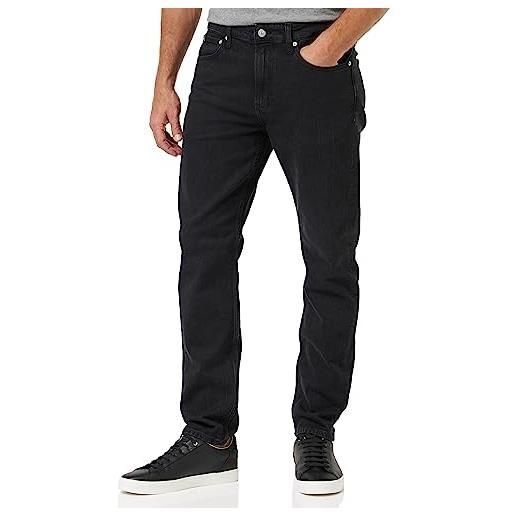 Calvin Klein uomo jeans slim tapered fit, nero (denim black), 29w/30l