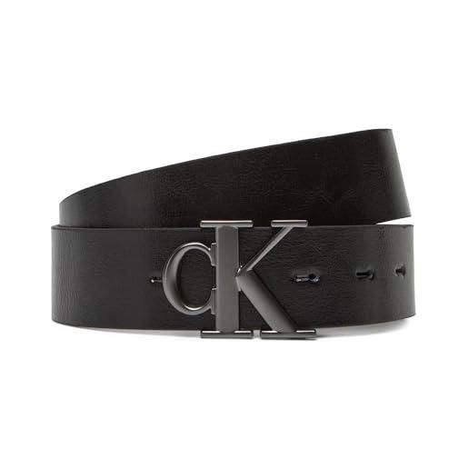 Calvin Klein jeans cinture da uomo mngrm plq bckl 35 mm lv04g7026g, multicolore (nero/delicioso/canna di fucile opaco), 100, multicolore (nero/delizioso/canna di fucile opaco), 100 cm