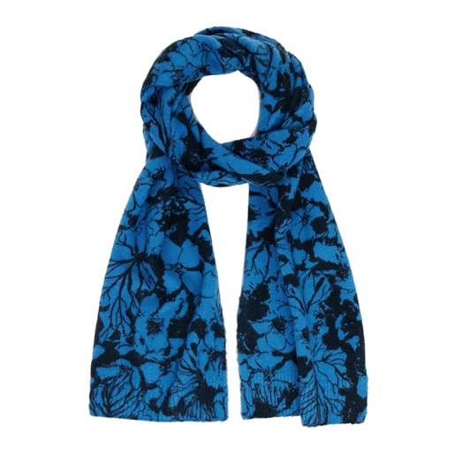Desigual accessori fabric long scarf boa, blu, taglia unica donna