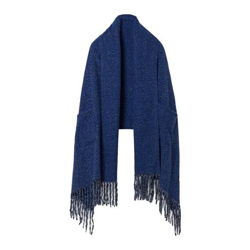 Desigual long scarf azul oscuro