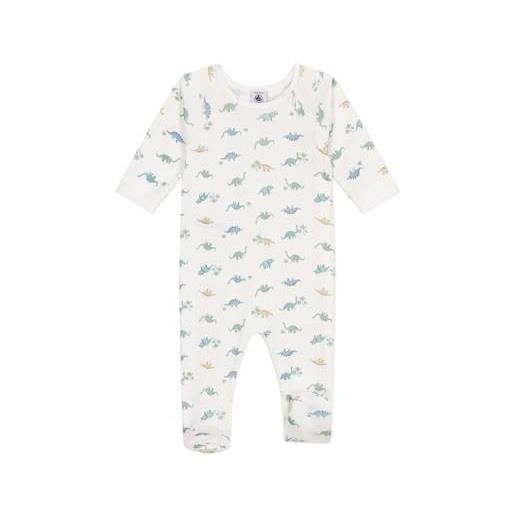 Petit Bateau a0cn7, dormi bene. Zip unisex - bimbi 0-24, bianco/multicolore, 12 mesi