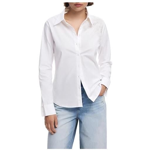 Desigual camicia maniche lunghe donna bianco