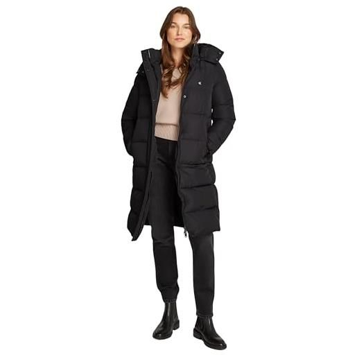 Calvin Klein donna cappotto long puffer con cappuccio, nero (ck black), xs