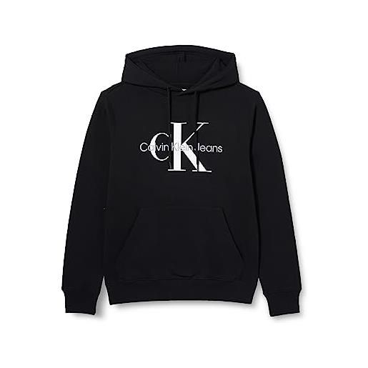 Calvin Klein Jeans calvin klein core monologo hoodie j30j320934 felpe con cappuccio, nero (ck black), l adulto