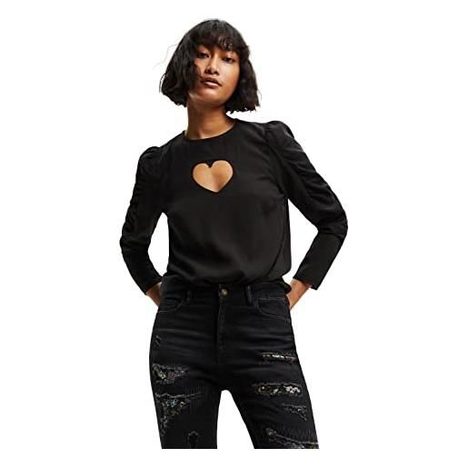 Desigual blouse long sleeve t-shirt, nero, s donna