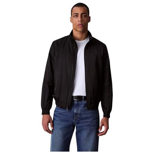 Calvin Klein uomo giacca da mezza stagione padded harrington con colletto alla coreana, nero (black), m