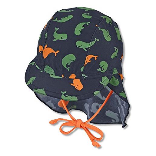 Sterntaler berretto con visiera e protezione per il collo cappello da sole, blu marino, 51 bimbo