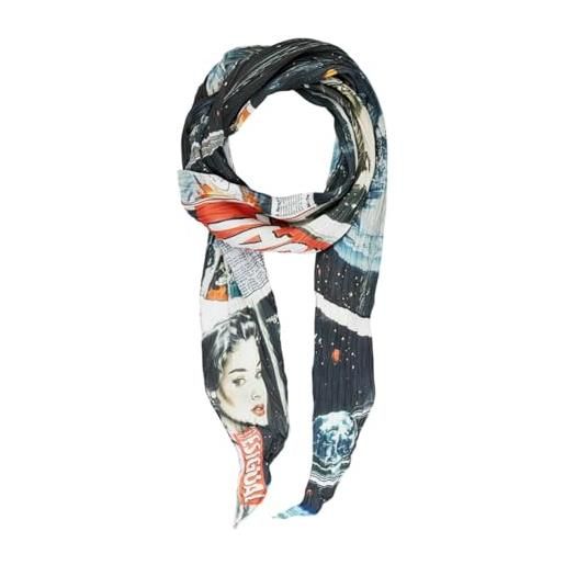 Desigual sciarpa foxtrot wrinkled foulard black multicolore