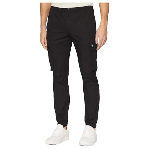 Calvin Klein Jeans calvin klein uomo pantaloni cargo skinny fit, nero (ck black), 32w