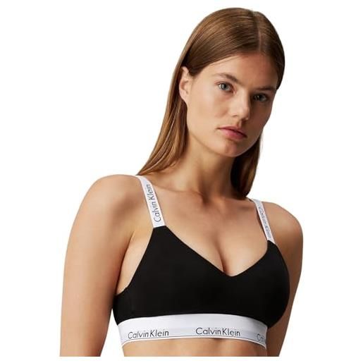 Calvin Klein reggiseno a bralette donna light lined preformato, grigio (grey heather), m