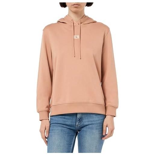 Calvin Klein woven label reguj20j225085, felpa, donna, rosa (tuscany), l