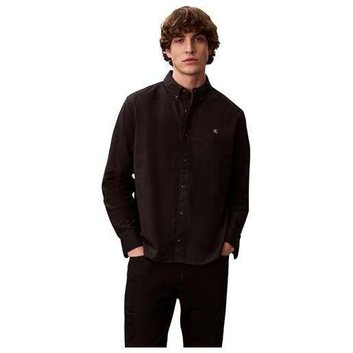 Calvin Klein uomo camicia solid oxford classic shirt camicia casual, nero (black), xl
