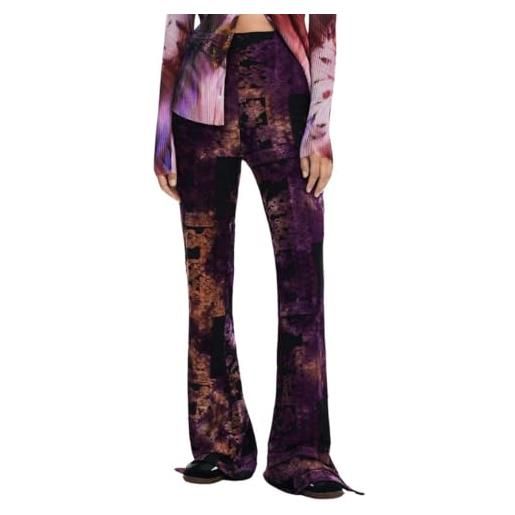 Desigual pantaloni lunghi da donna, blu, m