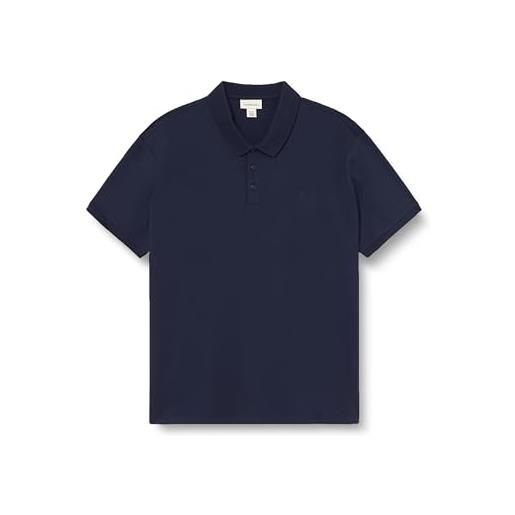 Calvin Klein polo da uomo ss classic monogram, blu (zaffiro scuro), xxl_plus