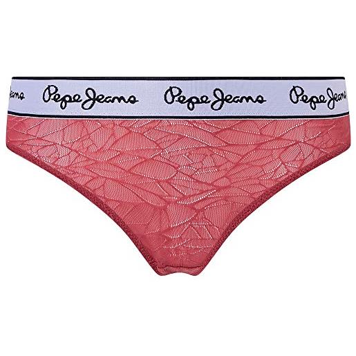 Pepe Jeans mesh thong, intimo in stile bikini donna, rosso (red), xl