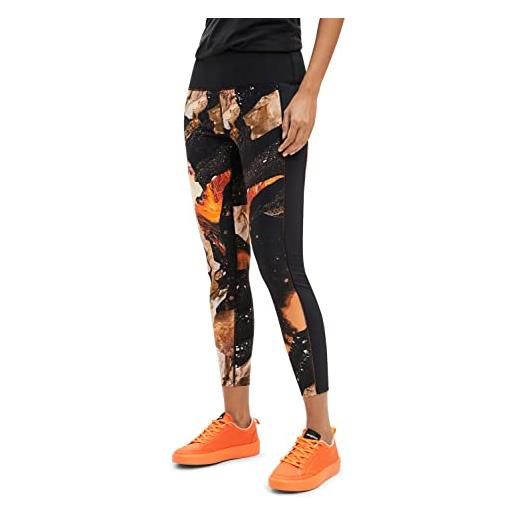 Desigual legging_flore 2000 black, boxer bambino da donna, black, xs