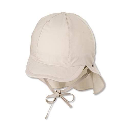 Sterntaler berretto con visiera con protezione per il collo bambini, beige, 47 unisex-bimbi
