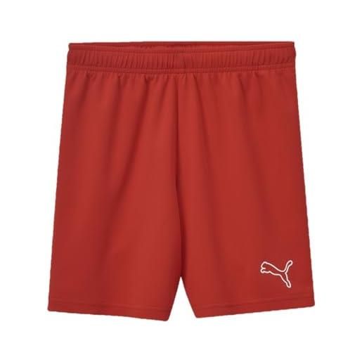 PUMA teamrise short jr ce boxer red white, 164 unisex-bambini